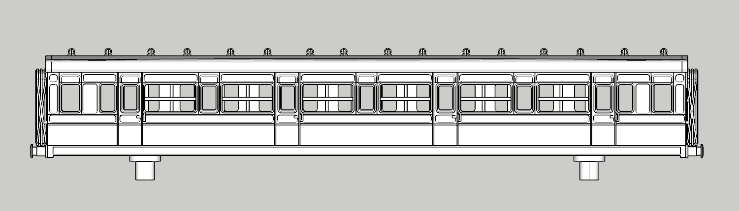 (image for) LSWR Panelled 7 cmpt Corridor First - d475 (Third as d20)